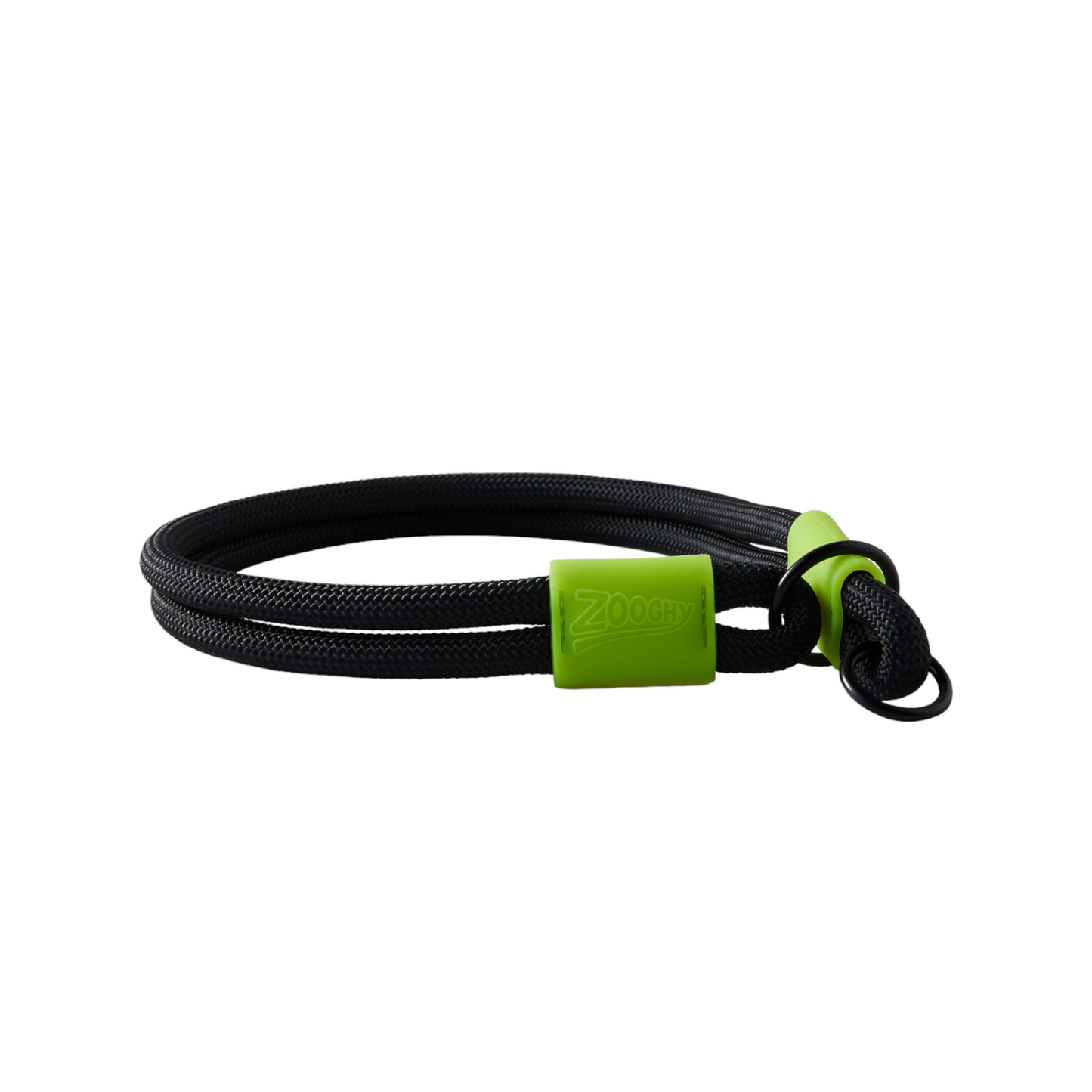 Coleira de Corda Dupla Preto com Verde