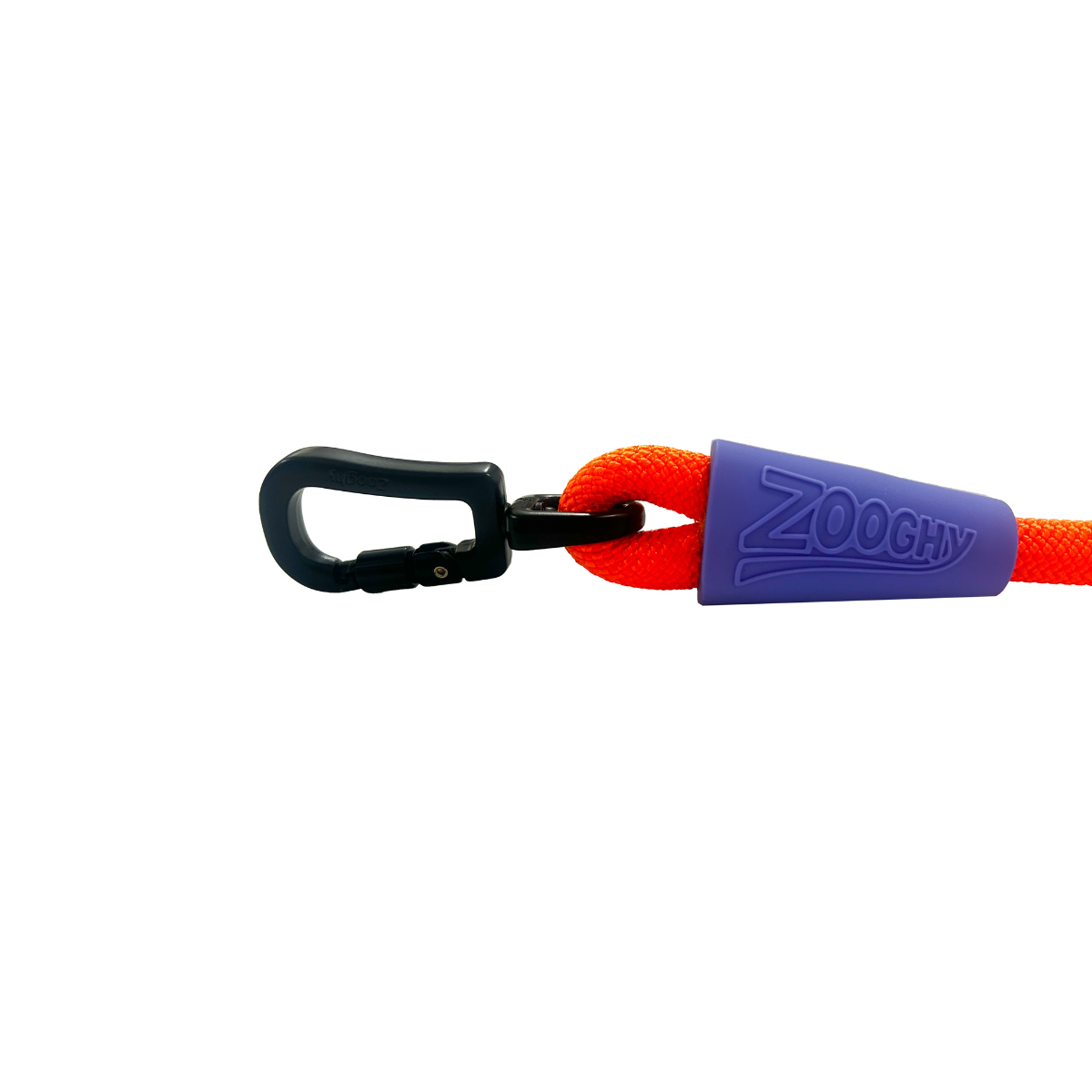 Guía de cuerda con mosquetón naranja