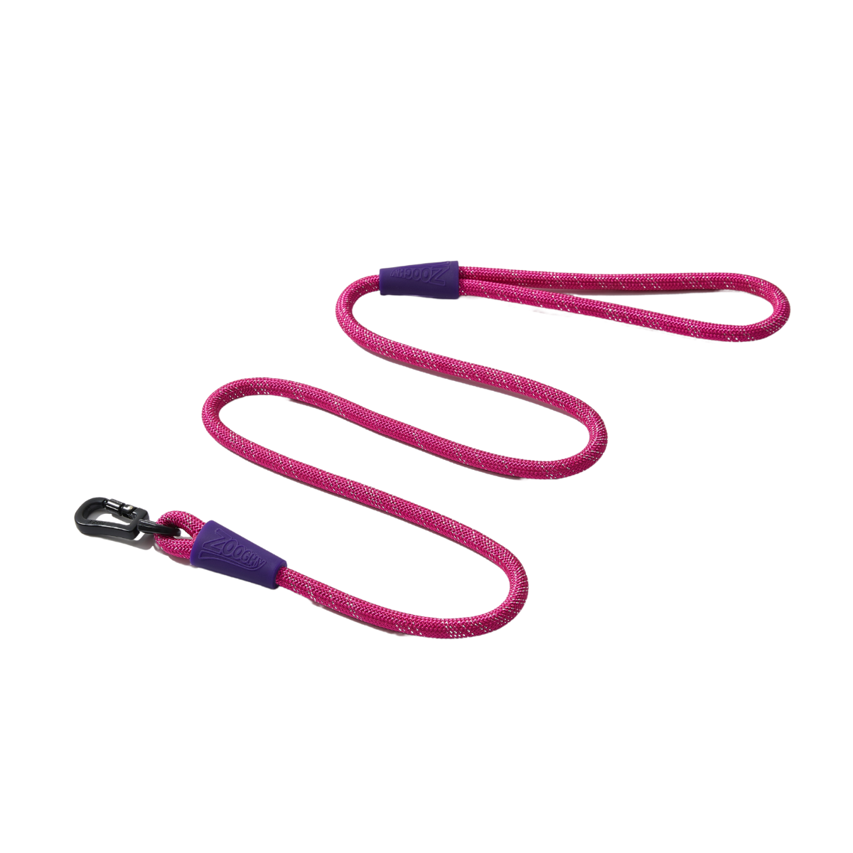 Guía de Cuerda con Mosquetón Brillo Fucsia