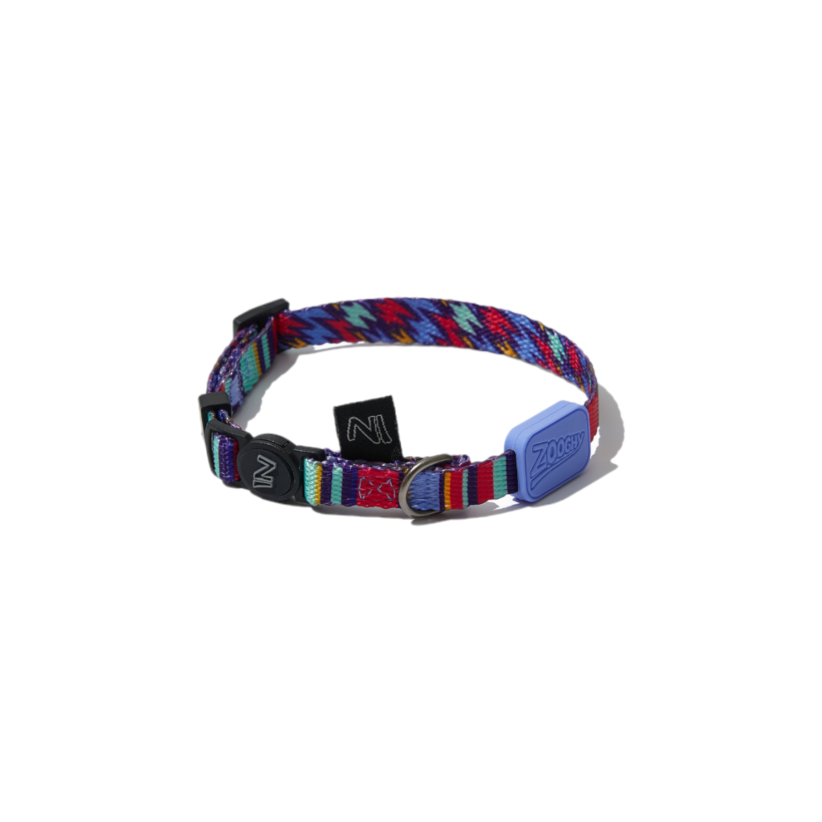 Collar para gato con rayas y rayos - Caucho morado
