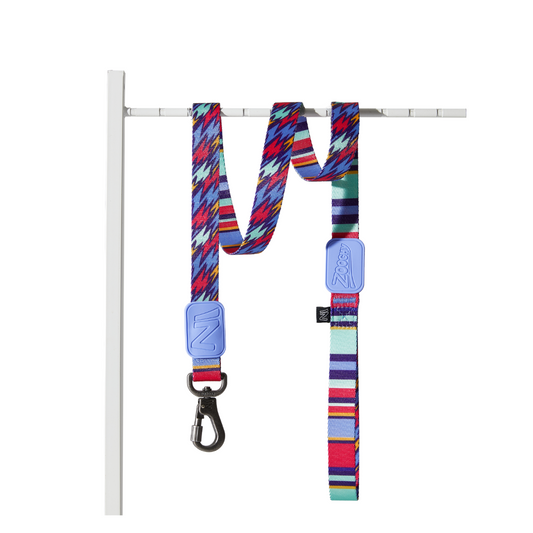 Dog Guide Stripes and Lightning - Purple Rubber