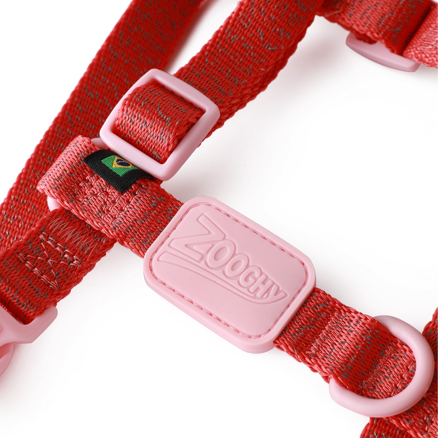 Peitoral H Glow Walk Vermelha e Rosa
