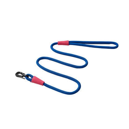 Guía de cuerda con mosquetón azul y rosa