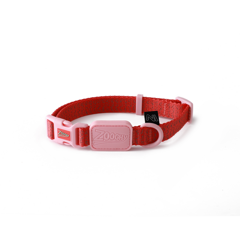 Coleira Dog Glow Walk Vermelha e Rosa