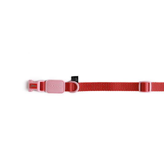 Coleira Dog Glow Walk Vermelha e Rosa